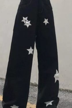 Mia Cargo Wide Leg Jeans - Y2K Summer Grunge, 90S Retro, Pastel Goth, Hip Hop Fashion