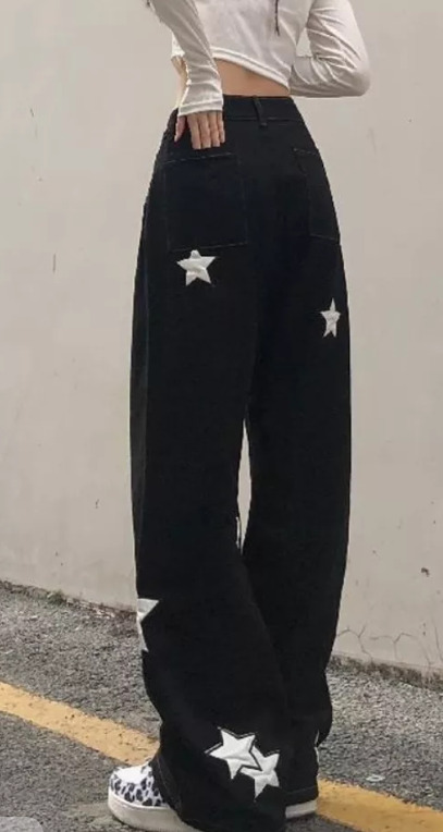 Mia Cargo Wide Leg Jeans - Y2K Summer Grunge, 90S Retro, Pastel Goth, Hip Hop Fashion Mia Cargo Wide Leg Jeans - Y2K Summer Grunge, 90S Retro, Pastel Goth, Hip Hop Fashion