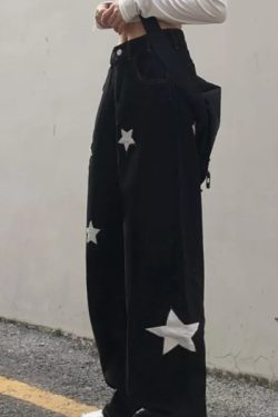 Mia Cargo Wide Leg Jeans - Y2K Summer Grunge, 90S Retro, Pastel Goth, Hip Hop Fashion