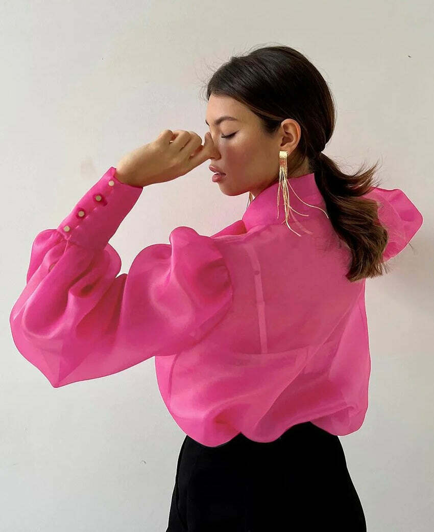 Millie Blouse - Y2K Summer Grunge Top, 90S Retro Style, Perfect For Y2K Party & Club Outfits