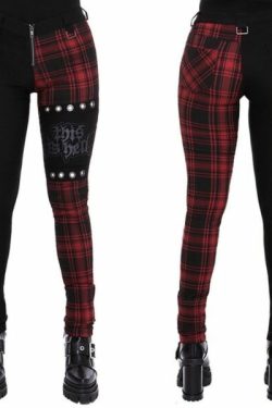 Monroe Plaid Pants - Y2K Grunge & 90S Retro Style For Summer Outfits, Club & Party Looks