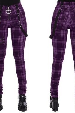 Monroe Plaid Pants - Y2K Grunge & 90S Retro Style For Summer Outfits, Club & Party Looks
