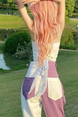 Morgan Casual Straight Pants - Y2K Summer Grunge, 90S Retro, Y2K Club & Party Outfits