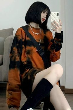 Natalia Tie Dye Long Sleeve Shirt - Y2K Summer, 90S Grunge, Retro Style, Pastel Goth, Y2K Fashion