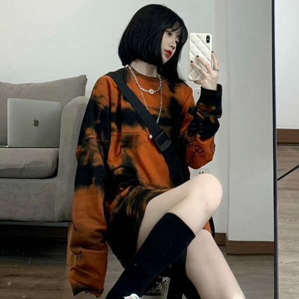 Natalia Tie Dye Long Sleeve Shirt - Y2K Summer, 90S Grunge, Retro Style, Pastel Goth, Y2K Fashion Natalia Tie Dye Long Sleeve Shirt - Y2K Summer, 90S Grunge, Retro Style, Pastel Goth, Y2K Fashion