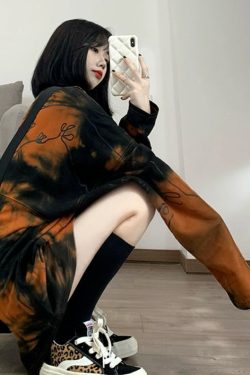 Natalia Tie Dye Long Sleeve Shirt - Y2K Summer, 90S Grunge, Retro Style, Pastel Goth, Y2K Fashion