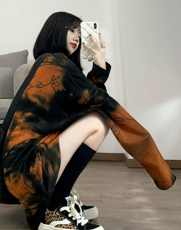 Natalia Tie Dye Long Sleeve Shirt - Y2K Summer, 90S Grunge, Retro Style, Pastel Goth, Y2K Fashion Natalia Tie Dye Long Sleeve Shirt - Y2K Summer, 90S Grunge, Retro Style, Pastel Goth, Y2K Fashion