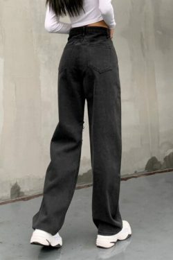 Natalie Distressed Jeans - Y2K Summer Grunge, 90S Retro, Gothic Y2K, Hip Hop Fashion, Y2K