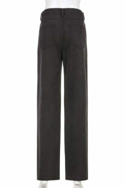 Natalie Distressed Jeans - Y2K Summer Grunge, 90S Retro, Gothic Y2K, Hip Hop Fashion, Y2K