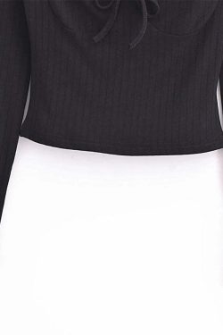 Nera Knitted Crop Top - Y2K Summer Grunge, 90S Fashion, Retro Style, Baby Tees, Y2K Club