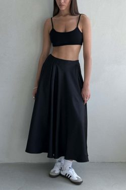 Nevaeh Maxi Skirt - Y2K Summer Grunge Outfit, 90S Fashion, Retro Style, Pastel Goth Vibes