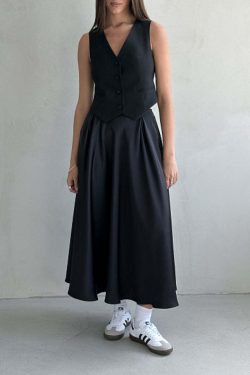 Nevaeh Maxi Skirt - Y2K Summer Grunge Outfit, 90S Fashion, Retro Style, Pastel Goth Vibes