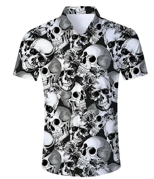 Nevaeh Y2K Skull Shirt - Grunge, 90S, Retro, Gothic, Summer, Party, Club, Popstar Outfit Nevaeh Y2K Skull Shirt - Grunge, 90S, Retro, Gothic, Summer, Party, Club, Popstar Outfit