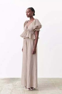 Nika Linen Set - Y2K Summer & 90S Fashion Outfit | Grunge, Retro, Pastel Goth, Baby Tees, Y