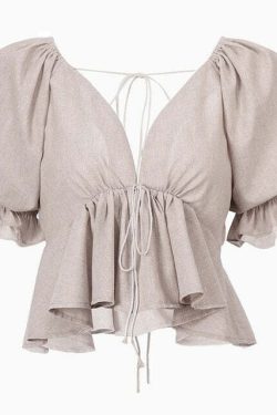 Nika Linen Set - Y2K Summer & 90S Fashion Outfit | Grunge, Retro, Pastel Goth, Baby Tees, Y