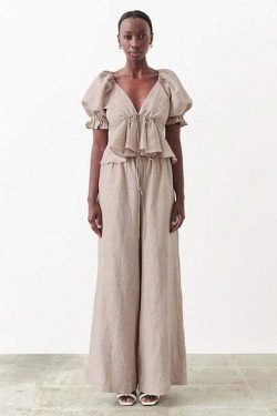 Nika Linen Set - Y2K Summer & 90S Fashion Outfit | Grunge, Retro, Pastel Goth, Baby Tees, Y