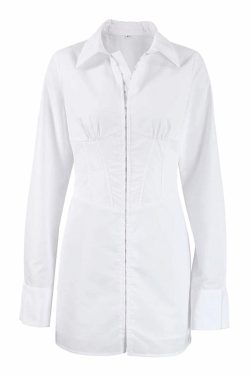 Nora Shirt Dress - Y2K Summer Grunge Outfit, 90S Fashion, Retro Style, Y2K Club & Party Look