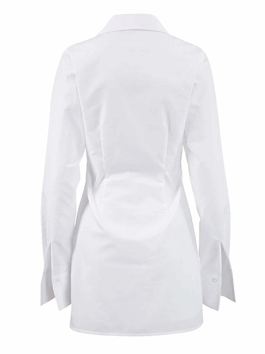 Nora Shirt Dress - Y2K Summer Grunge Outfit, 90S Fashion, Retro Style, Y2K Club & Party Look Nora Shirt Dress - Y2K Summer Grunge Outfit, 90S Fashion, Retro Style, Y2K Club & Party Look