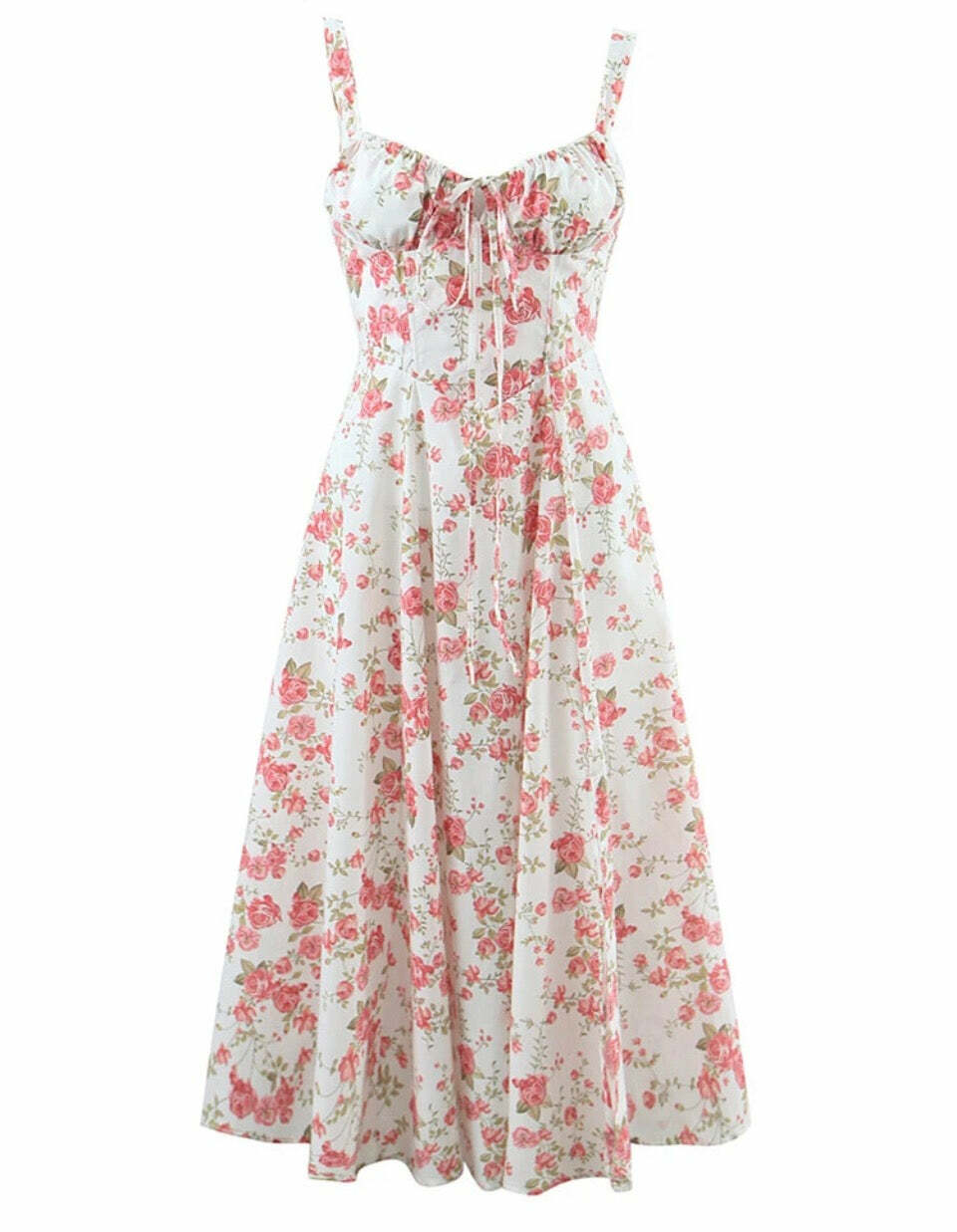 Nura Midi Dress - Y2K Summer Grunge Outfit, 90S Fashion, Retro Style, Pastel Goth Vibes Nura Midi Dress - Y2K Summer Grunge Outfit, 90S Fashion, Retro Style, Pastel Goth Vibes