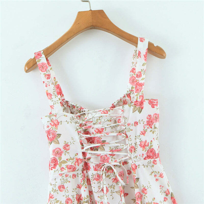 Nura Midi Dress - Y2K Summer Grunge Outfit, 90S Fashion, Retro Style, Pastel Goth Vibes Nura Midi Dress - Y2K Summer Grunge Outfit, 90S Fashion, Retro Style, Pastel Goth Vibes