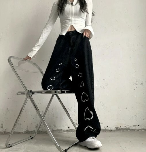 Olive Vintage High Waist Jeans - Y2K Summer, 90S Fashion, Grunge, Retro, Y2K Club Outfits