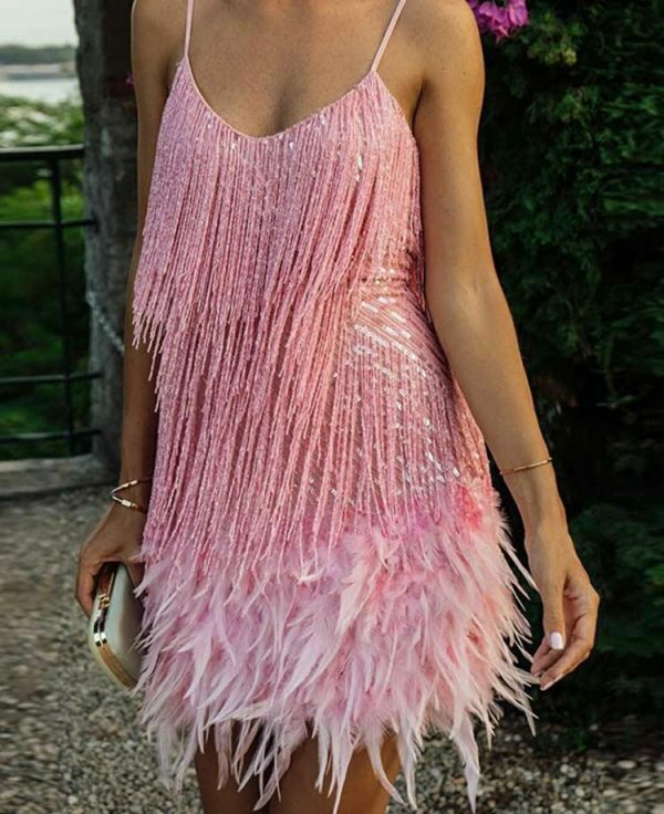 Olivia Feather Mini Dress - Y2K Summer Outfit, 90S Grunge Fashion, Retro Party Look Olivia Feather Mini Dress - Y2K Summer Outfit, 90S Grunge Fashion, Retro Party Look