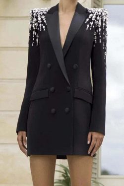 Olivia Mini Blazer Dress - Y2K Summer Grunge Outfit, 90S Fashion, Retro Style, Y2K Party