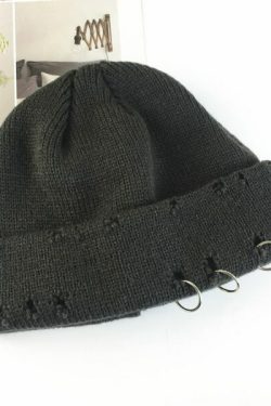 Ollie Grunge Beanie - Y2K Summer, 90S Fashion, Retro Style, Gothic Y2K, Pastel Goth Out