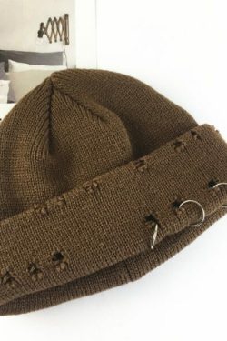 Ollie Grunge Beanie - Y2K Summer, 90S Fashion, Retro Style, Gothic Y2K, Pastel Goth Out