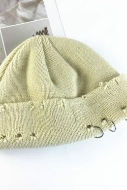 Ollie Grunge Beanie - Y2K Summer, 90S Fashion, Retro Style, Gothic Y2K, Pastel Goth Out