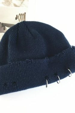 Ollie Grunge Beanie - Y2K Summer, 90S Fashion, Retro Style, Gothic Y2K, Pastel Goth Out