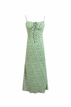 Palma Midi Dress - Y2K Summer Grunge Outfit, 90S Fashion, Retro Style, Pastel Goth Vibes