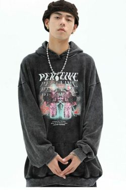 Perceived Hoodie - Y2K Grunge, 90S Fashion, Retro Style, Y2K Summer & Party Outfits