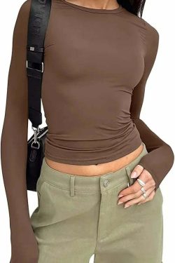 Pink Long Sleeve Crop Top - Sexy Y2K Grunge, 90S Retro, Pastel Goth, Summer & Party Outfits