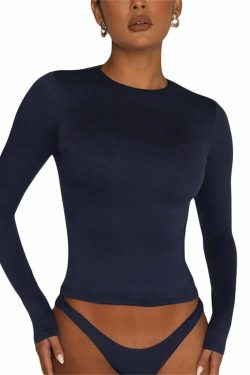 Pink Long Sleeve Crop Top - Sexy Y2K Grunge, 90S Retro, Pastel Goth, Summer & Party Outfits