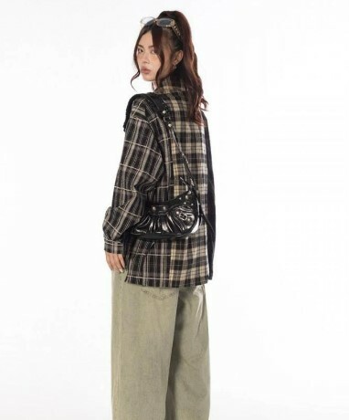 Piper Patchwork Long-Sleeve Shirt - Y2K Grunge, 90S Fashion, Retro Style, Summer Y2K Outfits Piper Patchwork Long-Sleeve Shirt - Y2K Grunge, 90S Fashion, Retro Style, Summer Y2K Outfits