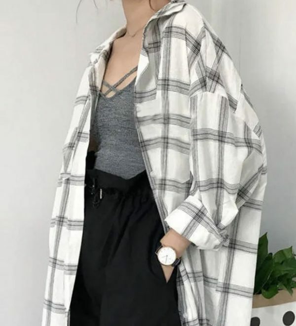 Raelynn Women Plaid Long Sleeve - Y2K Grunge 90S Fashion, Retro Summer Outfits, Y2K Club Style Raelynn Women Plaid Long Sleeve - Y2K Grunge 90S Fashion, Retro Summer Outfits, Y2K Club Style