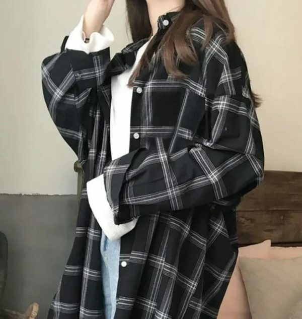 Raelynn Women Plaid Long Sleeve - Y2K Grunge 90S Fashion, Retro Summer Outfits, Y2K Club Style Raelynn Women Plaid Long Sleeve - Y2K Grunge 90S Fashion, Retro Summer Outfits, Y2K Club Style
