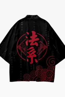 Red And Black Haori - Y2K Grunge, 90S Fashion, Retro Style, Gothic Y2K, Summer Y2K Out