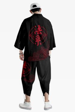 Red And Black Haori - Y2K Grunge, 90S Fashion, Retro Style, Gothic Y2K, Summer Y2K Out