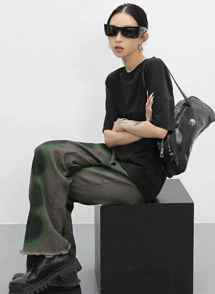 Reni Distressed Baggy Jeans For Women - Y2K Grunge, 90S Fashion, Retro Style, Y2K Summer Outfits