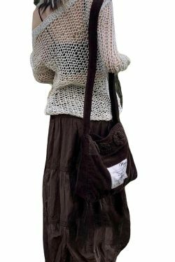 Retro Brown A-Line Long Skirt - Y2K Summer, 90S Grunge, Casual Elastic Waist, Pleated S-L