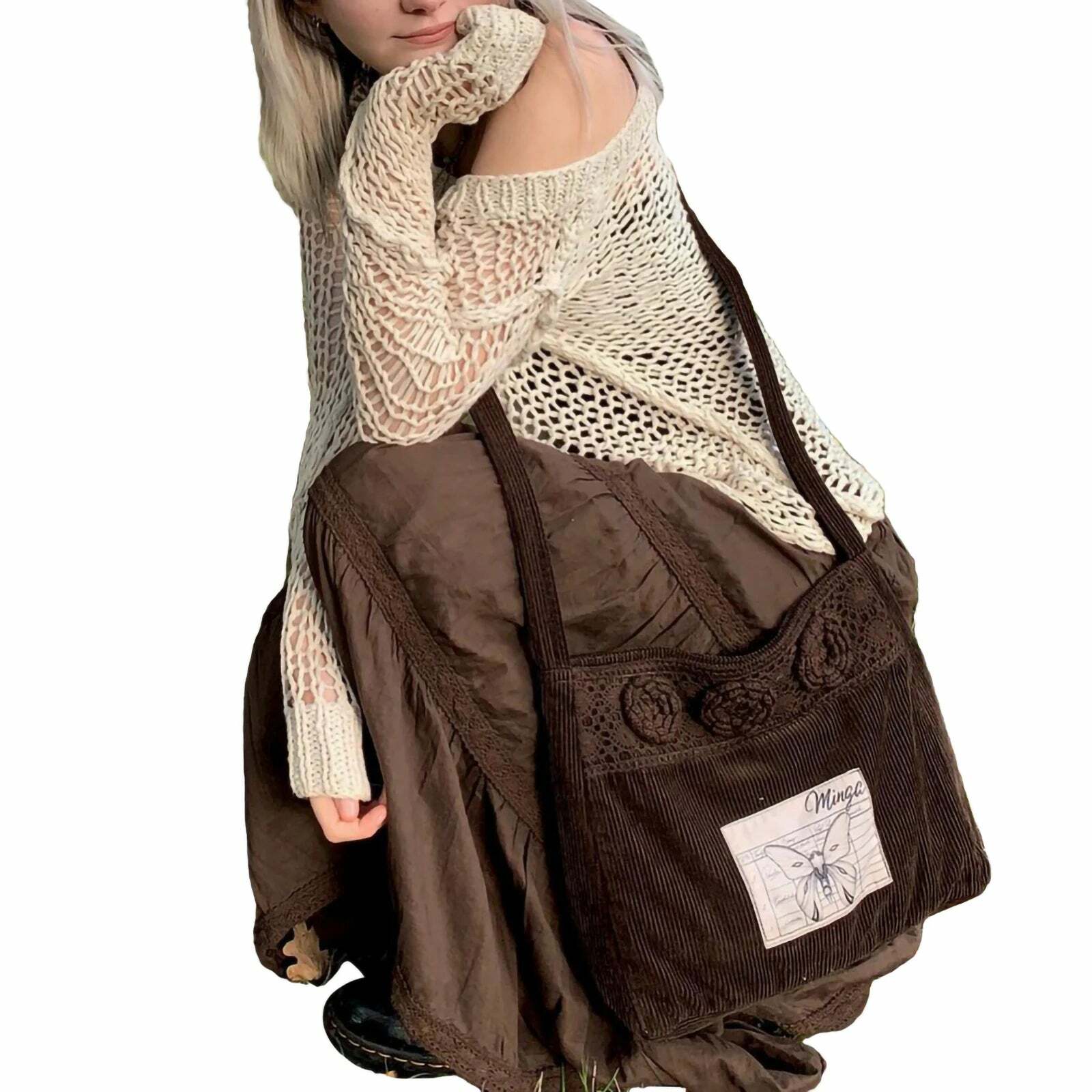 Retro Brown A-Line Long Skirt - Y2K Summer, 90S Grunge, Casual Elastic Waist, Pleated S-L Retro Brown A-Line Long Skirt - Y2K Summer, 90S Grunge, Casual Elastic Waist, Pleated S-L