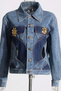 Riva Denim Jacket - Y2K Summer & 90S Grunge Fashion, Retro Style, Y2K Club & Party Outfits