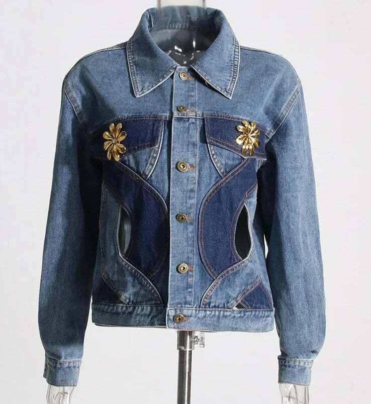 Riva Denim Jacket - Y2K Summer & 90S Grunge Fashion, Retro Style, Y2K Club & Party Outfits Riva Denim Jacket - Y2K Summer & 90S Grunge Fashion, Retro Style, Y2K Club & Party Outfits