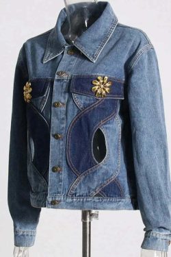 Riva Denim Jacket - Y2K Summer & 90S Grunge Fashion, Retro Style, Y2K Club & Party Outfits