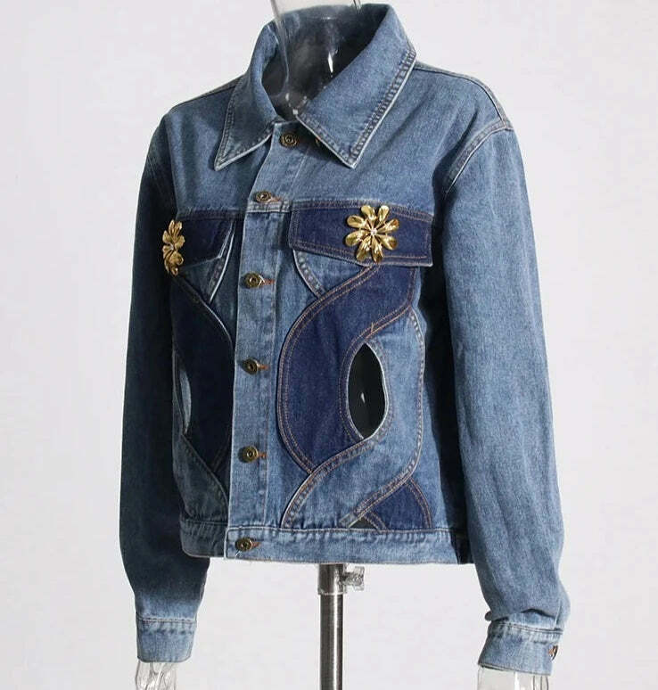 Riva Denim Jacket - Y2K Summer & 90S Grunge Fashion, Retro Style, Y2K Club & Party Outfits Riva Denim Jacket - Y2K Summer & 90S Grunge Fashion, Retro Style, Y2K Club & Party Outfits