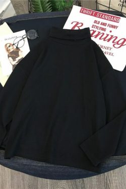 Rory Grunge Turtleneck Shirt - Y2K Summer Outfit, 90S Fashion, Retro Style, Gothic Y2K Top