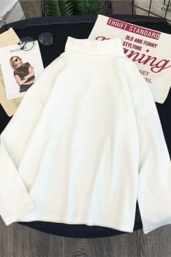 Rory Grunge Turtleneck Shirt - Y2K Summer Outfit, 90S Fashion, Retro Style, Gothic Y2K Top