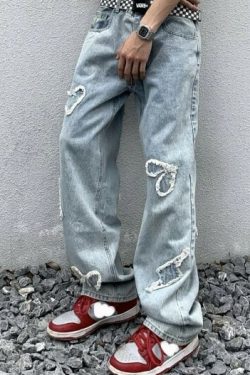 Rosalie Patchwork Retro Jeans - Y2K Summer, 90S Fashion, Grunge, Y2K Club & Party Outfits